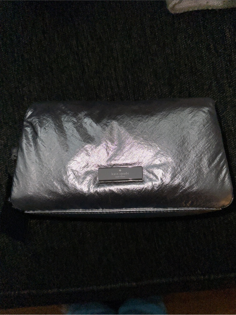 kate spade metallic cosmetic pouch